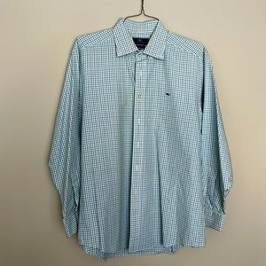 Mens Vineyard Vines Button Up Dress Shirt (Size L)